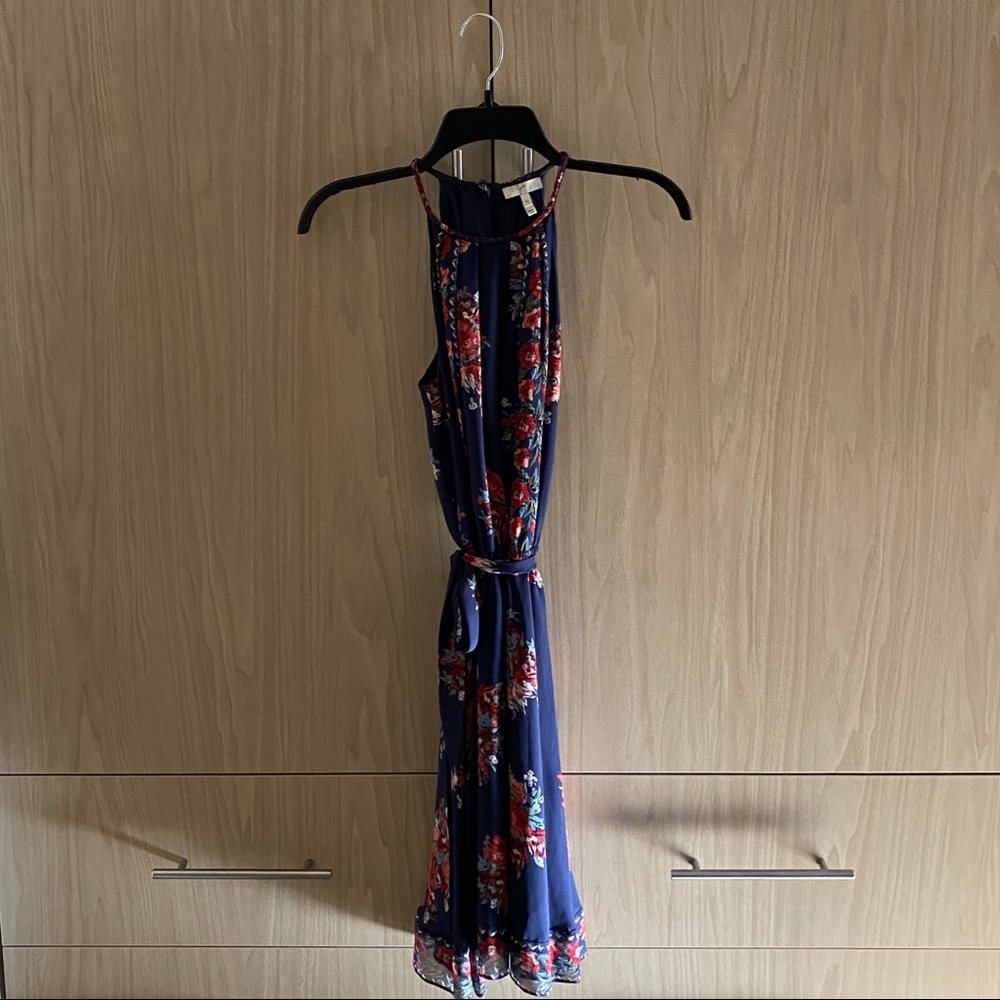 XS Navy blue floral Joie dress